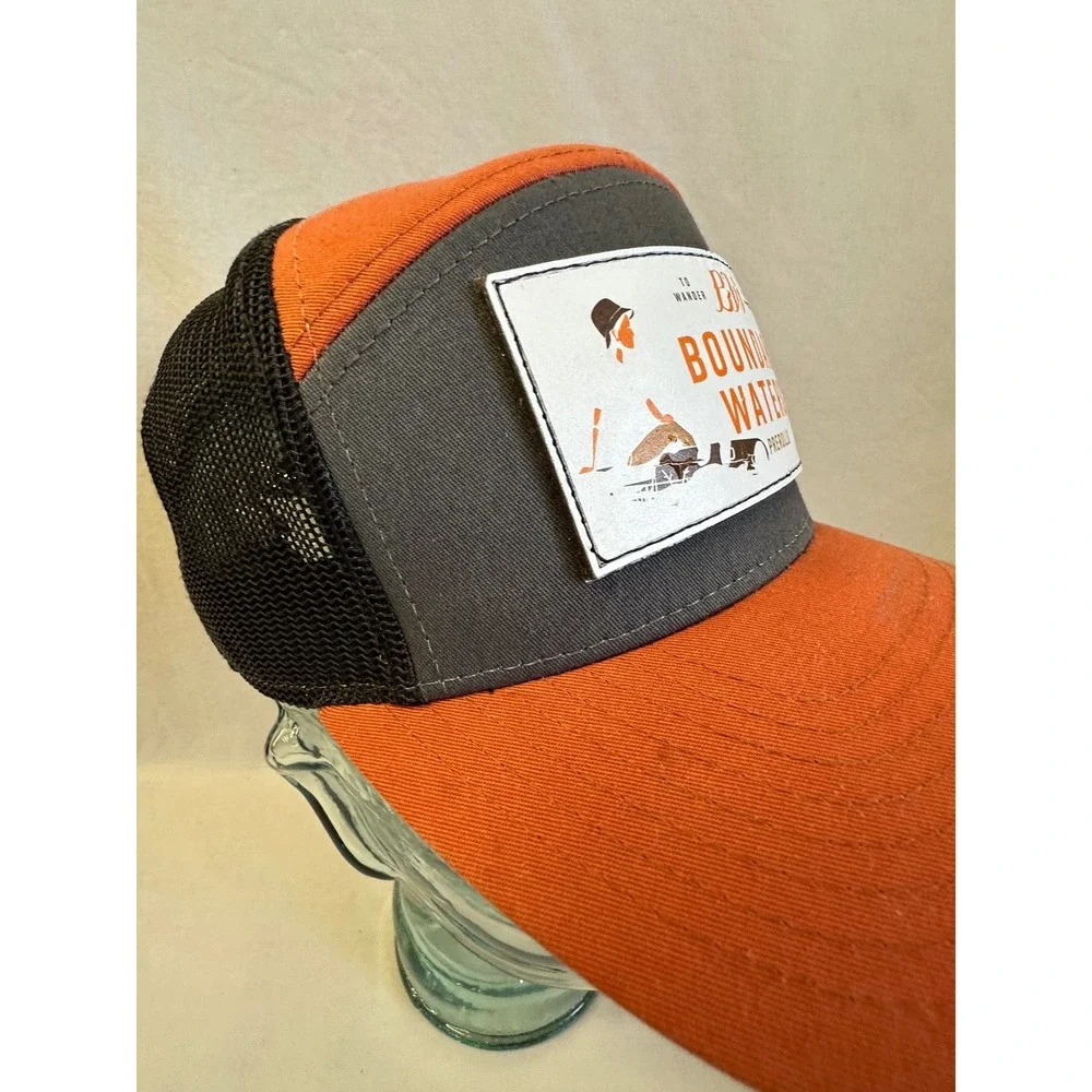 Richardson 168 Boundary Waters Prerolls Orange Grey Black Trucker Hat Mens OSFM